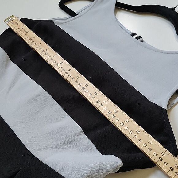 LOFT 6P BLACK BLUE COLOR BLOCK SHEATH STRETCH SLEEVELESS DRESS ANN 6 PETITE - Picture 3 of 9